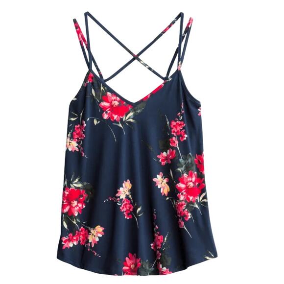 Papermoon (2X) Basima Back Detail Knit Top Stitch Fix Strappy Casual V Neck Tank - Picture 2 of 12